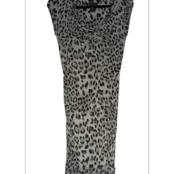 INC size Small gray/black animal print dress size small - Picture 8 of 8